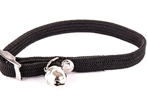 Martin halsband kat elastisch nylon zwart
