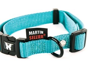 Martin halsband verstelbaar nylon turquoise