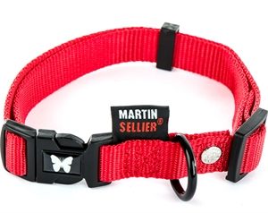 Martin halsband verstelbaar nylon rood