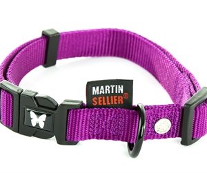 Martin halsband verstelbaar nylon paars