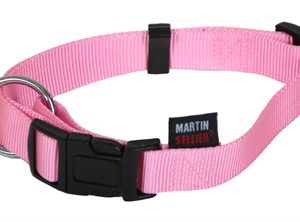 Martin halsband basic nylon roze