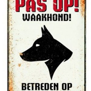 Plenty gifts waakbord blik waakhond