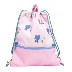 The Cotton Cloud – trekkoordrugzak gerecycled plastic – dancing hearts