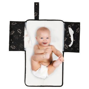 Dooky 3-in-1 verschoningsmatje romantic leaves black