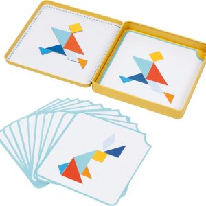 Goki – magneetspel tangram – magnetisch tangramspel in blikje – 6+