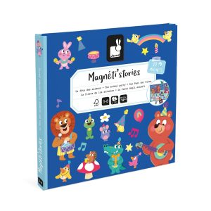 Janod magneti stories magneetboek dierenfeest – 30 stuks – 3+