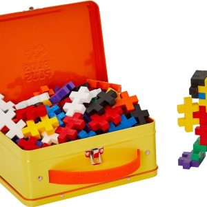 Plus Plus BIG metalen reiskoffer – 70 stuks -geel – 1 t/m 4 jaar