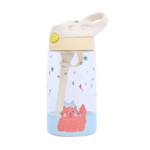 The Cotton Cloud tritan drinkfles met rietje- meowtiful cats- 480 ml